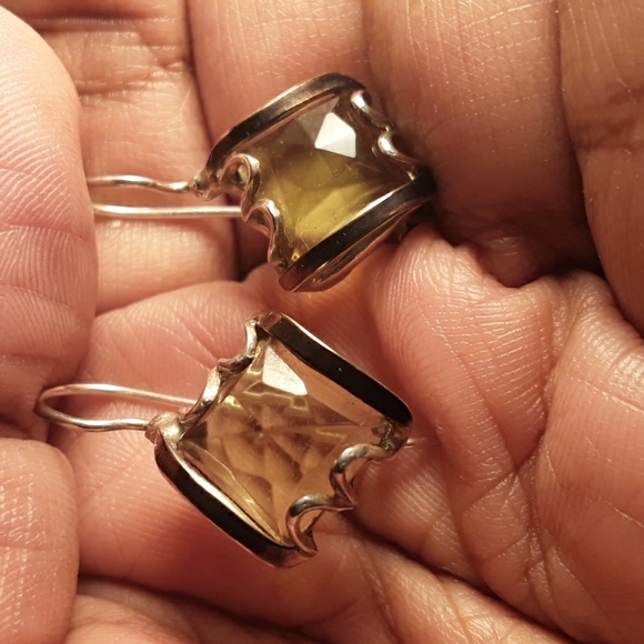 Genuine Agam Treasures Sterling Silver and 14K Rose Gold Smoky Quartz Earrings - Picture 5 of 7